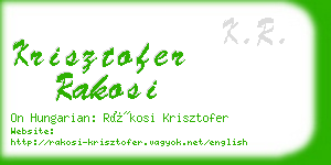 krisztofer rakosi business card